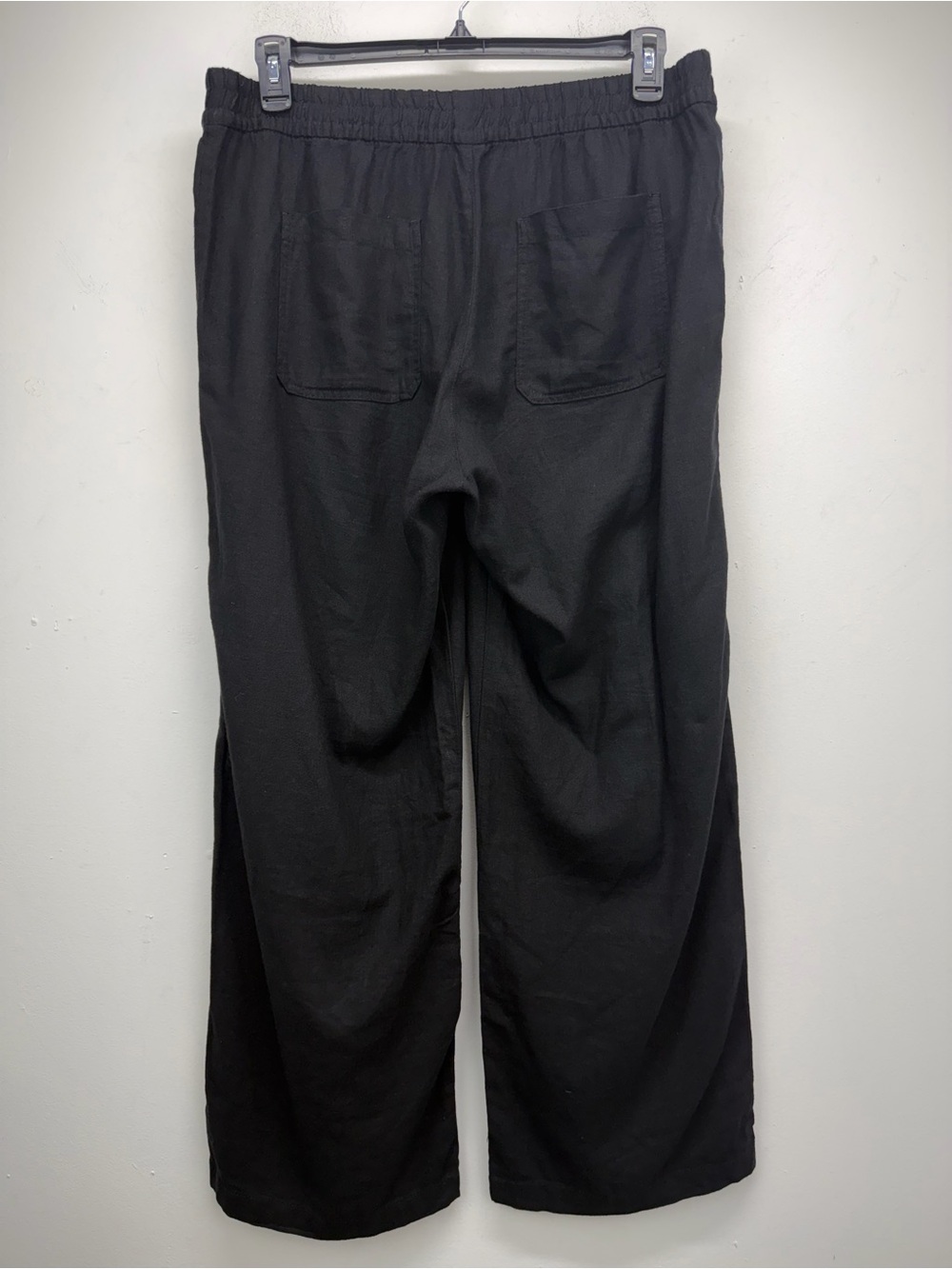 Old Navy size Large Women’s Black Linen Blend Pull On Wide Leg Pants - Picture 4 of 6